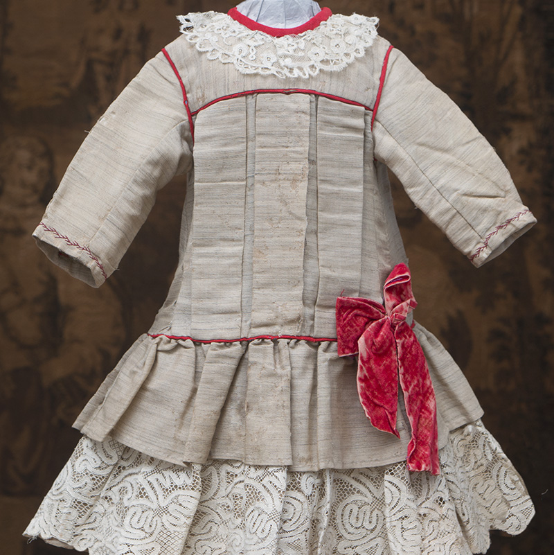 Antique Original Bengaline Silk Dress for doll about 26-27