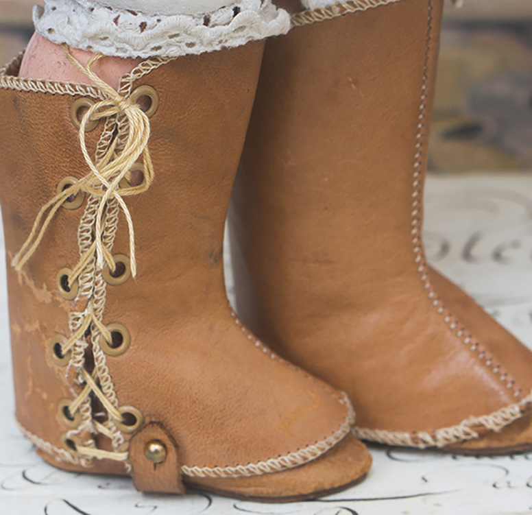Antique Original Leather Gaiters