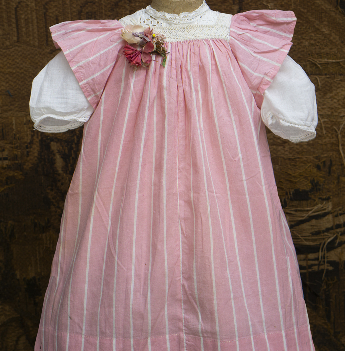 Antique dress and pinafore