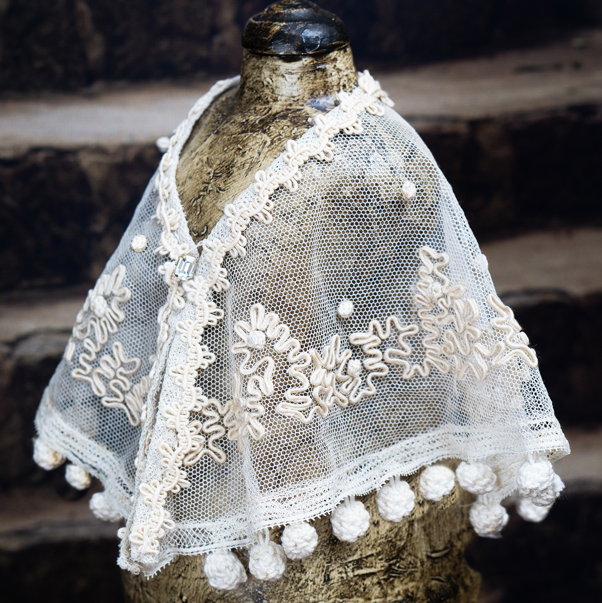 Antique doll cape