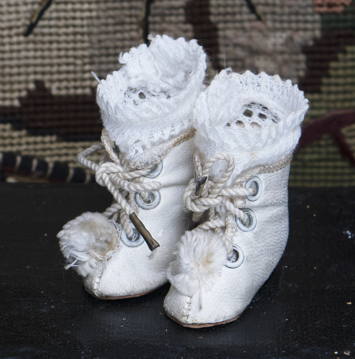 Antique doll boots and socks
