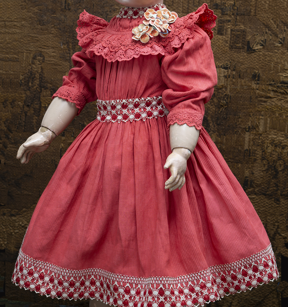 Antique dress for doll 25-26