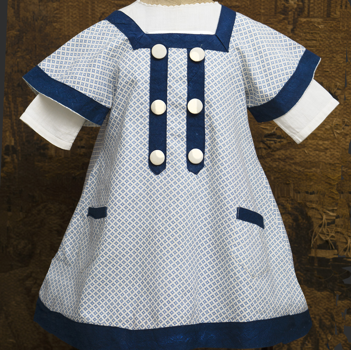 Pinafore+Blouse for doll 26-27in